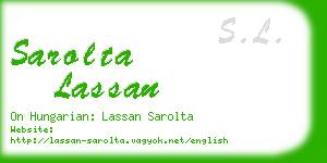 sarolta lassan business card